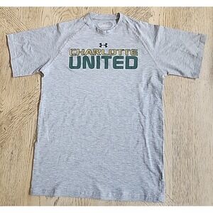 Charlotte United Shirt Under Armour Tshirt Boys Small Heat Gear